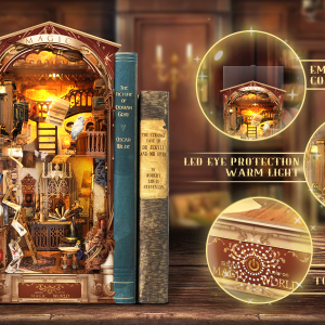Joincon DIY book nook kit Magical Fantasy Theme 3D puzzle Exquisite workmanship ingeniously constructed manufactured of eco-friendly solid wood Giving gifts from family members 14+ adults gift present Magic World SQ-14W