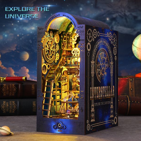 DIY Bookstand Interplanetary Exploration Bookstand Assembled Bookstand diy cabin stereo bookstand manual model