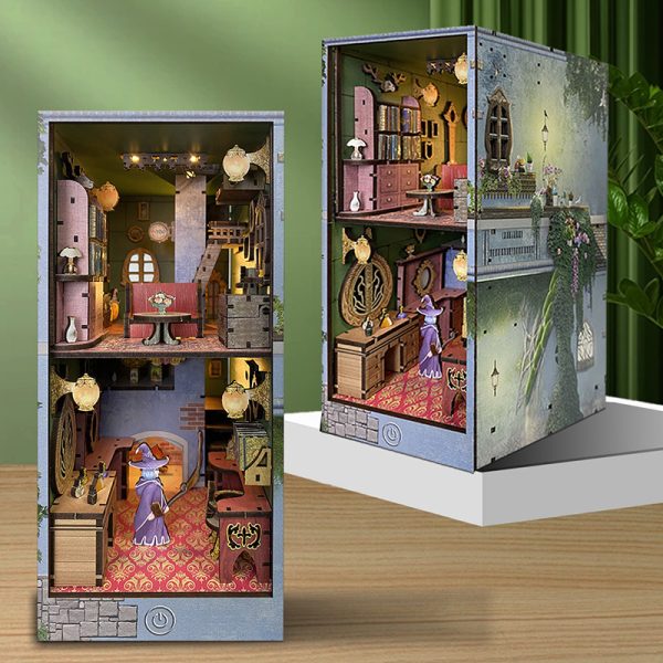 Creative Magic Potion House diy Cottage Wooden Handmade Creative Assembly Wooden 3D Diorama Gift Toys (Magic Potion House)