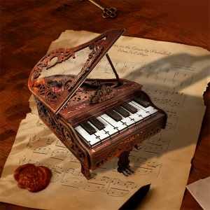 Joincon miniature piano toy Exquisite workmanship ingeniously constructed manufactured of high quality solid wood birthday present to the child 14+ adults gift present Chord Movement SQ-24