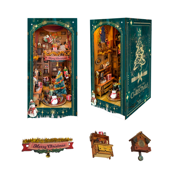 Joincon dIY wooden handmade Christmas toys 3D Matching Booknook Set Gift SQ-34 (Lingle Cabin)