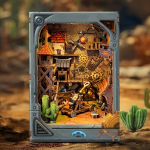 Joincon DIY book nook kit Mining Ore Theme 3D puzzle Exquisite workmanship ingeniously constructed manufactured of high quality solid wood Birthday party Gift-giving 14+ adults gift present Mining Zone Fortress SQ-40