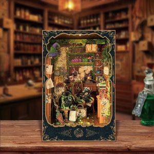 Joincon DIY book nook kit Fantasy Magic Retro Theme 3D puzzle Exquisite workmanship ingeniously constructed Decoration item making of eco-friendly solid wood Placed on bookshelf 14+ adults gift present Alchemy Diary SQ-43