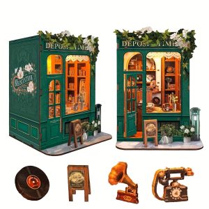Joincon DIY book nook kit Retro British theme 3D puzzle Simple design ingeniously constructed manufactured of eco-friendly solid wood graduation ceremony gift-giving 14+ adults gift present Moments in time SQ-45