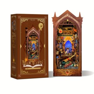 Joincon Magic World Book Nook Kit - Exquisitely Crafted Eco-Friendly Wooden DIY Model, 4-Hour Assembly Fun, Odorless , Perfect Creative Gift for Children’s Day Magic Academy SQ-38
