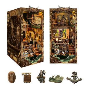 Joincon New World Ship Book Nook Children Kit | Exquisite Design, Eco-Friendly Wood Materials, 3-Hour Assembly Time | Odor-Free| Challenging Yet Rewarding for Beginners | Perfect Children's Day Gift for Kids & DIY Enthusiasts" New World Ship SQ-36