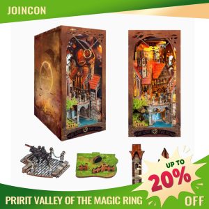 Joincon Spririt Valley Of The Magic Ring Book Nook - Exquisitely Designed Eco-Friendly Wooden Craft with LED Lighting, Odor-Free & 2-Hour Assembly | Perfect Magical Gift for Children's Day, Creative Room Decor & Educational Kids Activity Spririt Valley Of The Magic Ring SQ-05