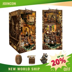 Joincon New World Ship Book Nook Children Kit | Exquisite Design, Eco-Friendly Wood Materials, 3-Hour Assembly Time | Odor-Free| Challenging Yet Rewarding for Beginners | Perfect Children's Day Gift for Kids & DIY Enthusiasts" New World Ship SQ-36