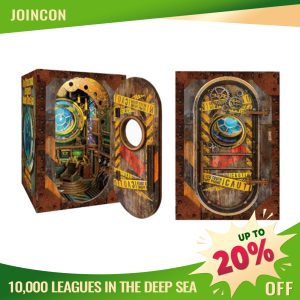 Joincon 10,000 Leagues In The Deep Sea Book Nook Kit - Premium Handcrafted DIY Solid Wood Model with LED Lighting for Kids | 1-Hour Creative Educational Project, Odorless & Safe Materials | Perfect Children’s Day Gift 10,000 Leagues In The Deep Sea SQ-39