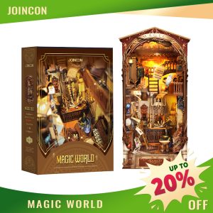 Joincon Magic World Book Nook Kit - Exquisitely Crafted Eco-Friendly Wooden DIY Model, 4-Hour Assembly Fun, Odorless , Perfect Creative Gift for Children’s Day Magic Academy SQ-38
