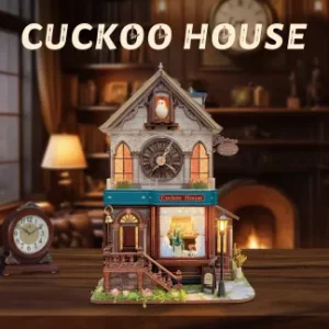 Joincon Cuckoo Cottage Book Nook - Exquisite Eco Wood Design with LED Light. 3-Hour Build & Odor-Free. Perfect Couples Gift & Beginner-Friendly DIY Challenge Cuckoo Cottage SQ-61