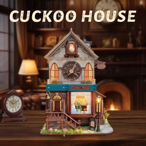 Joincon Cuckoo Cottage Book Nook - Exquisite Eco Wood Design with LED Light. 3-Hour Build & Odor-Free. Perfect Couples Gift & Beginner-Friendly DIY Challenge Cuckoo Cottage SQ-61