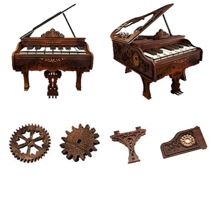 Wooden musical instrument model