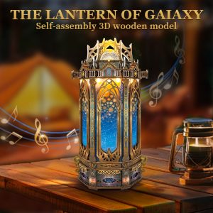 Joincon The Lantern of Galaxy Miniature LED Lights Dollhouse Kit - 3D Wooden DIY, Ideal Halloween Gift & Magical Vibe