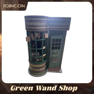 Wizard Wand Shop Book Nook – DIY 3D Puzzle Kit for Harry Potter Fans, Magical Bookshelf Insert & Unique Home Decor Gift