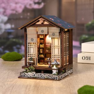 Japanese-Inspired Mini House 3D Puzzle Bookend - Creative Handmade Craft Kit,Perfect Gift for Birthdays & Christmas