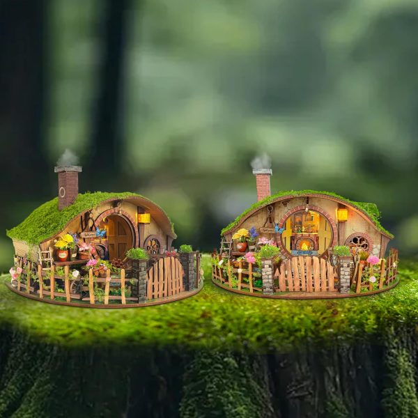 DIY Book Nook Kit – The Magic Ring House 3D Wooden Miniature Puzzle, Bookshelf Insert & Home Decor for Adults, Unique Birthday Gift for Family and Friends