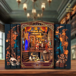 Magic Studio DIY Book Nook Model (Touch-Sensitive Lights + Miniature Magic Scene Edition) Perfect Gift for Adults & Teens – Ideal for Stress Relief, Family Bonding, or Holiday Decor SQ-54