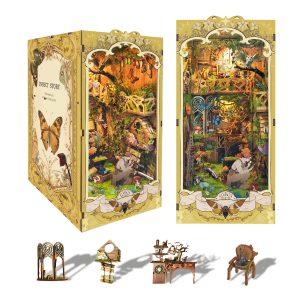 The Records of Insects DIY Book Nook Model (Touch-Sensitive Lights + Miniature Nature Ecology Edition)Perfect Gift for Nature Lovers, Teens & Adults – Ideal for Home Decor & Holiday Gifting SQ-19